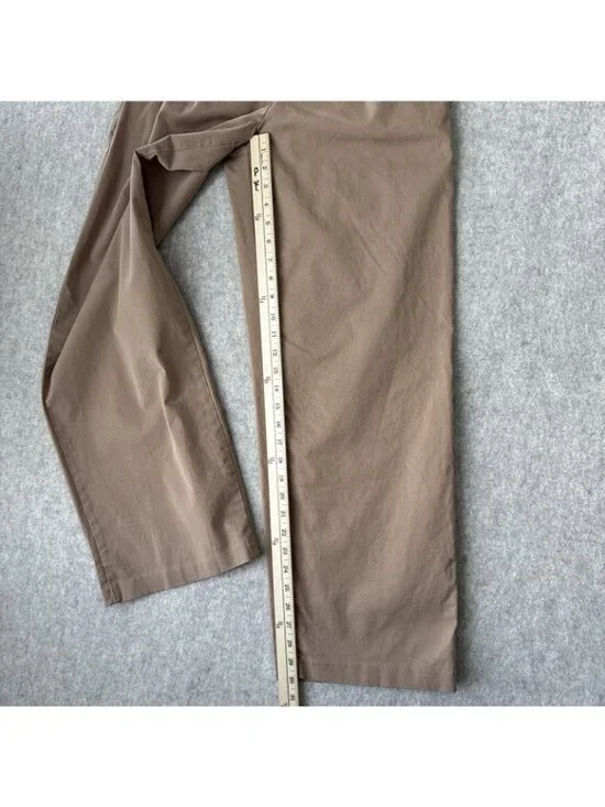 Aritzia Effortless Pant Pleated Tan Wide Leg Full Length Womens 6 - Picture 8 of 15